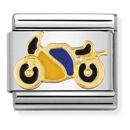 Nomination Composable Classic L&auml;nk med Emalj Motorcykel