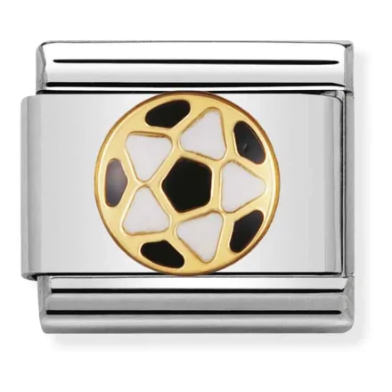 Nomination Composable Classic L&auml;nk svart och vit Fotboll
