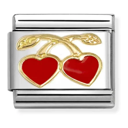 Nomination classic LOVE 18k gold red heart cherries  030207_55