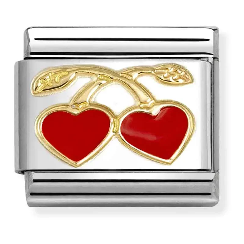 Nomination classic LOVE 18k gold red heart cherries  030207_55