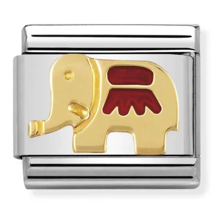 Nomination classic Eerth Animals 18k gold Red Elephant 030212_21