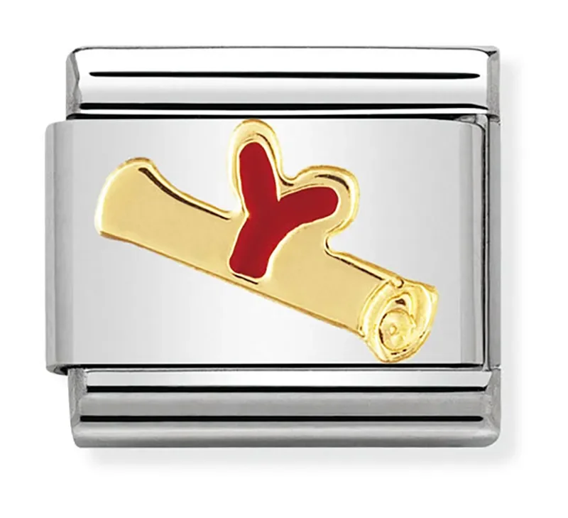 Nomination Composable Classic Länk Diploma i bundet gult guld