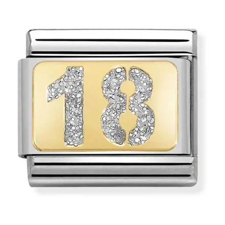 Nomination Composable Classic L&auml;nk Glitter Number 18
