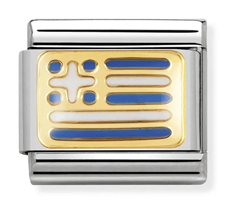 Nomination Composable Classic Länk Greklandsflagga