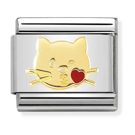 Nomination Composable Classic L&auml;nk Flying Kiss Cat