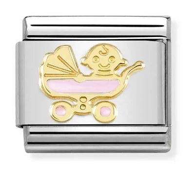 Nomination Composable Länk, Pink Baby Carriage