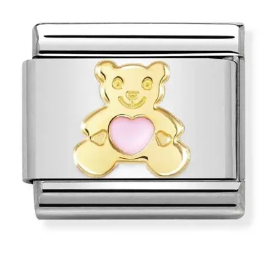 Nomination Composable Länk, Pink Bear in gold