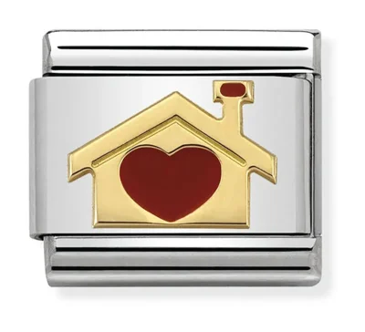 Nomination Composable Classic Länk Home med Hjärtat med Emalj