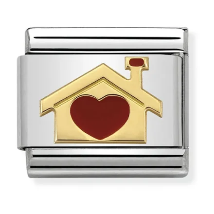 Nomination Composable Classic L&auml;nk Home med Hj&auml;rtat med Emalj