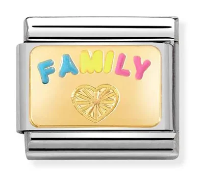 Nomination Composable Classic Länk, FAMILY, etched Heart