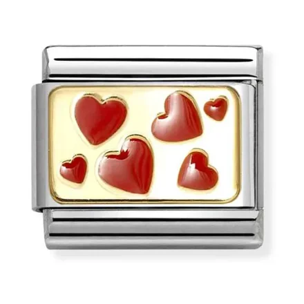 NOMINATION heart plate 18k gold  030284_59