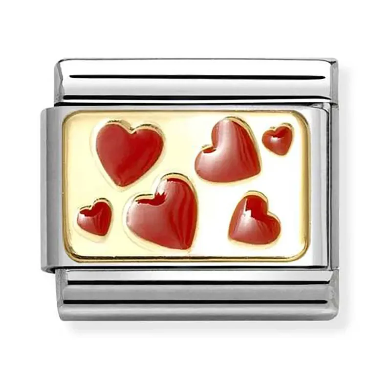 NOMINATION heart plate 18k gold  030284_59