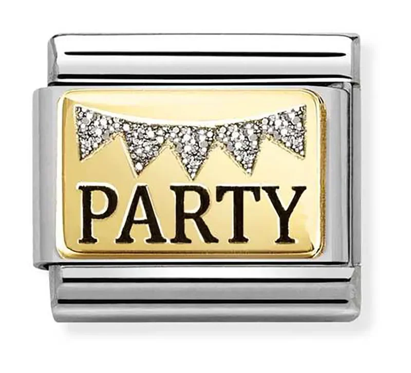 Nomination Composable Classic Länk, PARTY, Glitter Bunting