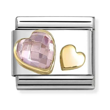 NOMINATION classic 18k gold Pink Heart