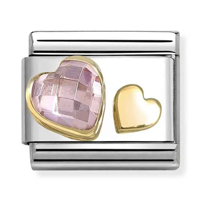 NOMINATION classic 18k gold Pink Heart