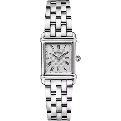 MICHEL HERBELIN DAME RECT.  ACIER/B. POLI