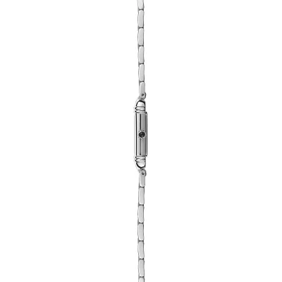 MICHEL HERBELIN DAME RECT.  ACIER/B. POLI