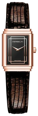 Herbelin ART DECON 1920 STYLE ROSE GOLD BROWN