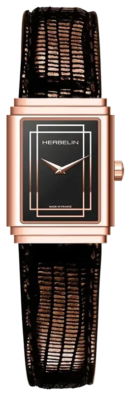 Herbelin ART DECON 1920 STYLE ROSE GOLD BROWN