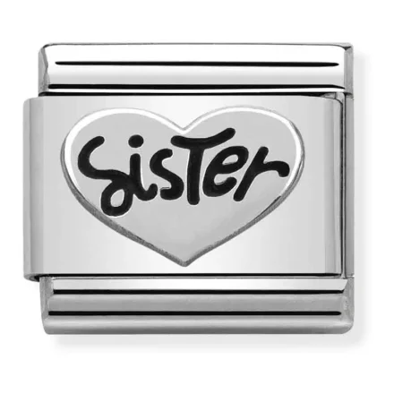 Nomination silver sister heart  330101_11