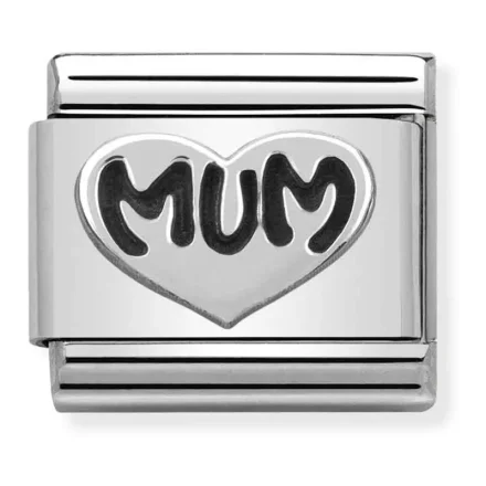 NOMINATION  SILVER mom HEART