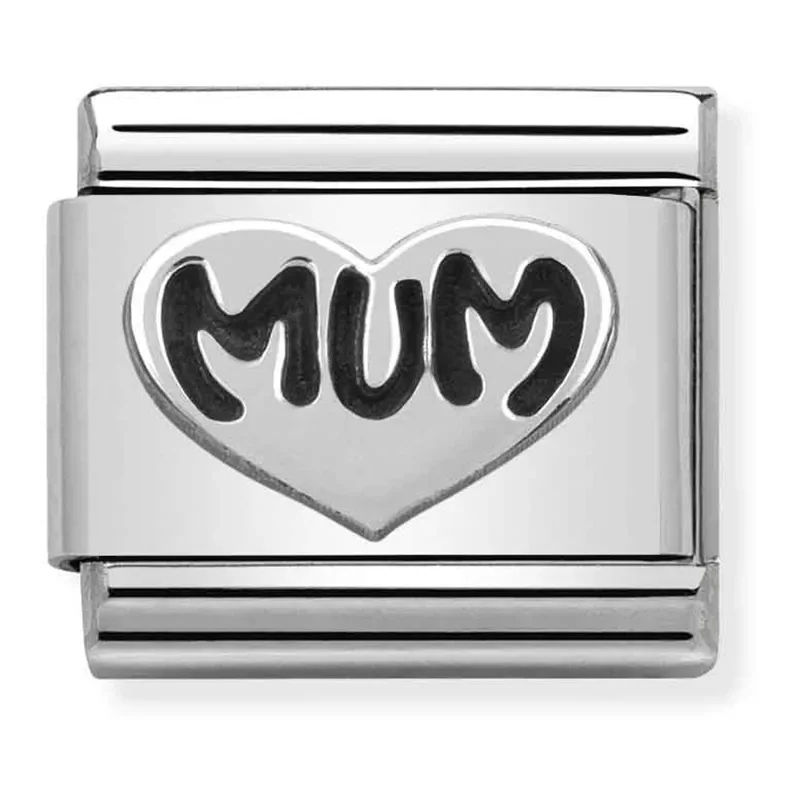 NOMINATION  SILVER mom HEART