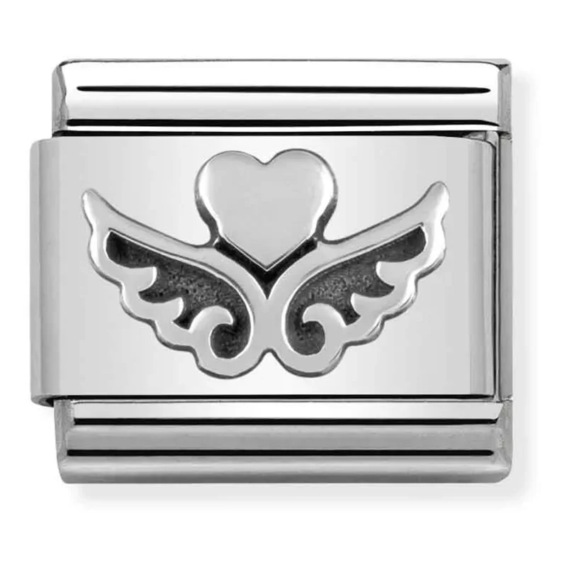 NOMINATION SILVER HEART WITH WINGS  330101_13
