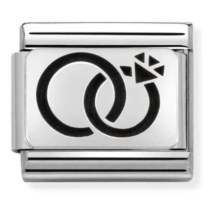Nomination Composable Classic L&auml;nk Silver Vigselringar