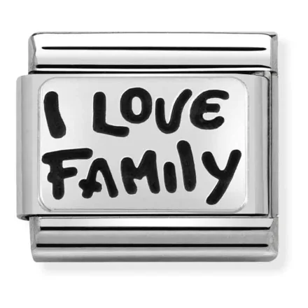 Nomination Composable Classic L&auml;nk Silver I Love Family