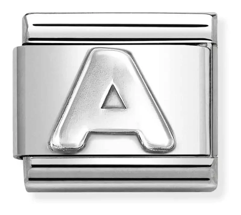 Nomination Composable Classic Länk, Bokstav A, silver