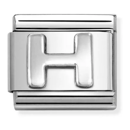 NOMINATION Letter H silver