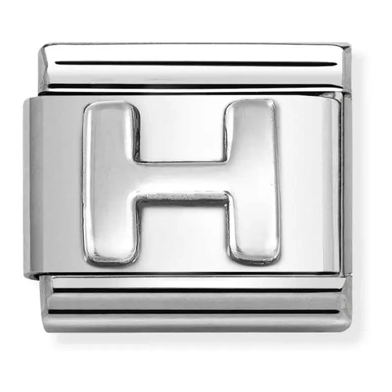 NOMINATION Letter H silver