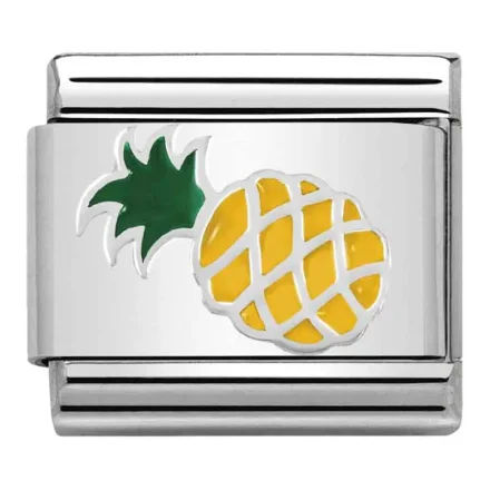 Nomination Composable Classic Pineapple L&auml;nk i f&auml;rgad emalj
