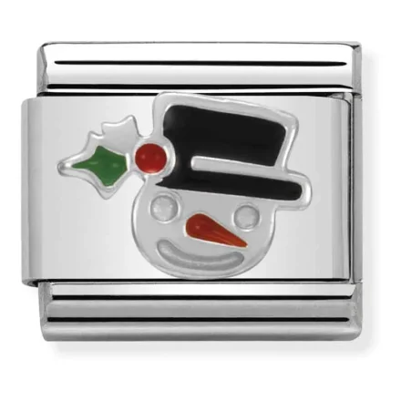 Nomination Composable Classic L&auml;nk Sn&ouml;gubbe Ansikte i Silver