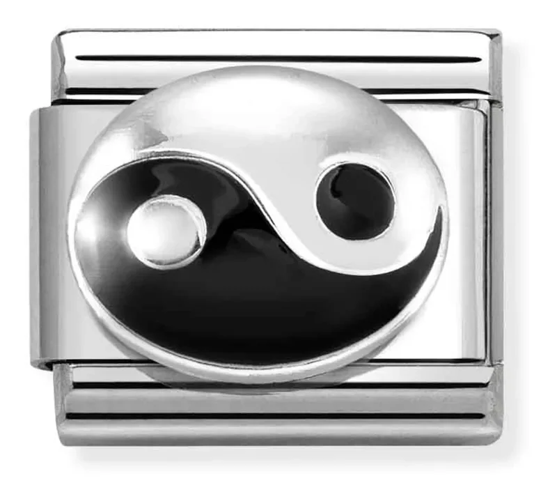 Nomination Composable Classic Länk, Tao, Black Enamel