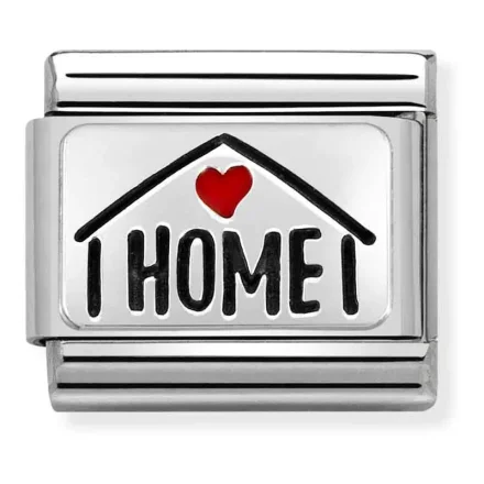 Nomination Composable Classic L&auml;nk HOME with Red Heart