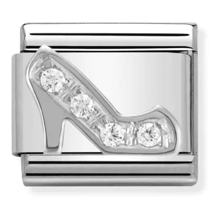 Nomination Composable Classic L&auml;nk Skor i Silver och Zirconia