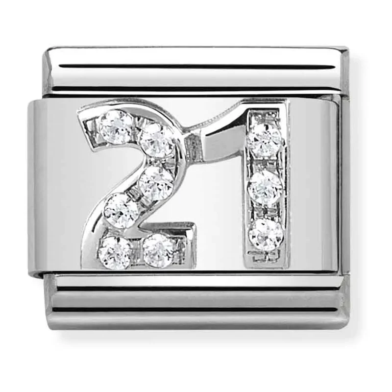 NOMINATION 33004_19 cubic zircona 30 silver