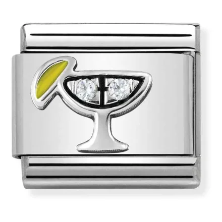 Nomination Composable Classic L&auml;nk Cocktail med gul Zirkonia