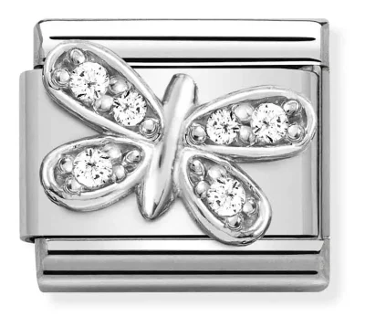 Nomination Composable Classic Länk, Butterfly, Silver och CZ