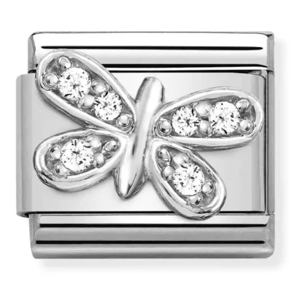 Nomination Composable Classic L&auml;nk, Butterfly, Silver och CZ