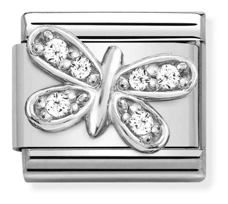 Nomination Composable Classic Länk, Butterfly, Silver och CZ
