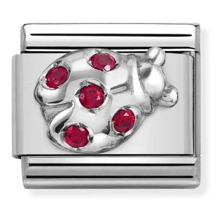 Nomination Composable Classic L&auml;nk, Ladybug, Silver and CZ