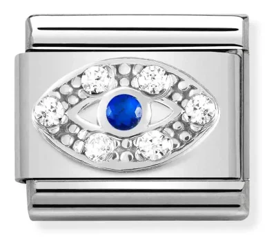 Nomination Composable Länk, Greek Eye, silver and CZ