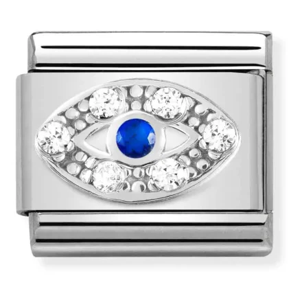 Nomination Composable L&auml;nk, Greek Eye, silver and CZ