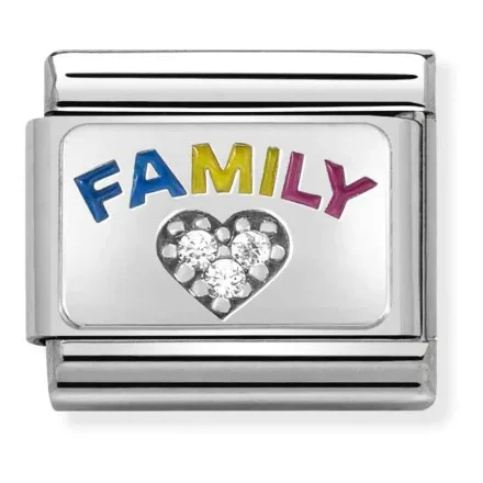 Nomination Composable Classic L&auml;nk FAMILY Zirconia Heart