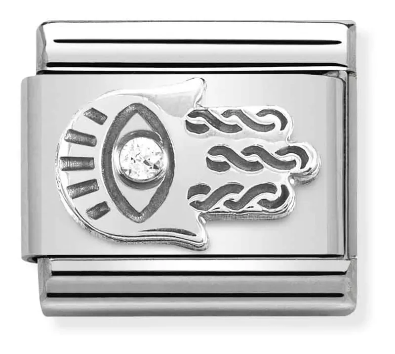 Nomination Composable Länk, Fatima Hand, silver and CZ