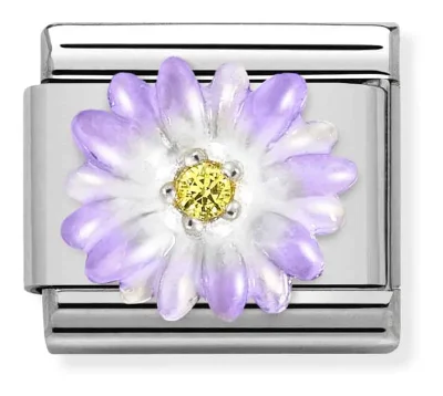 Nomination Composable Classic Länk, Lila Blomma