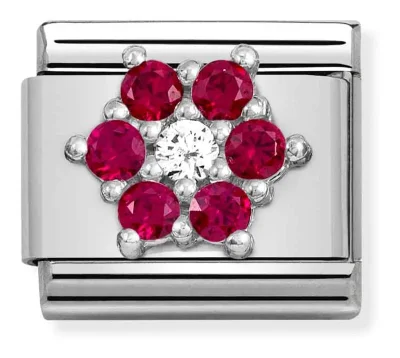 Nomination Composable Classic Länk, Silver Blomma med CZ