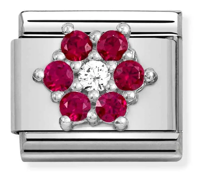 Nomination Composable Classic Länk, Silver Blomma med CZ